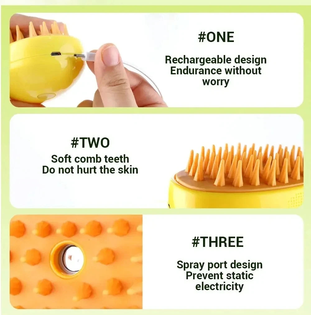 MeowMist™ – Smart Steam Brush