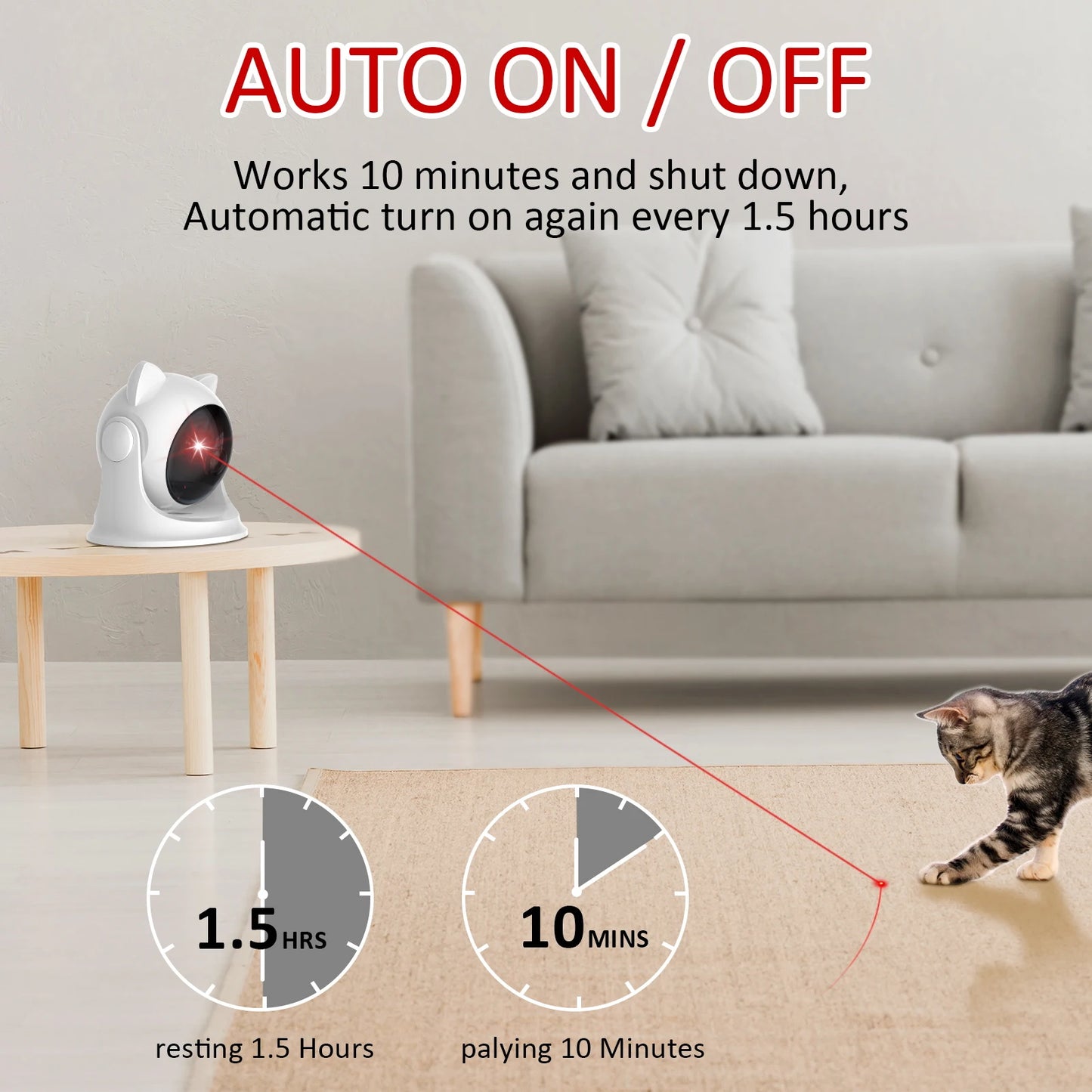 MeowBeam™ – Smart Auto Laser Toy