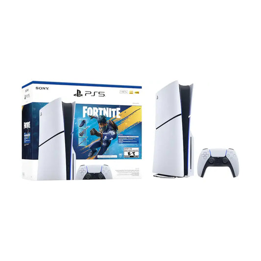 Playstation 5 Slim Console Disc Version - Fortnite Flowering Chaos Bundle - White
