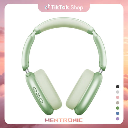 WENTRONIC Y02 Electronic Over-Ear Active Noise Cancelling Wireless Headphones - 60H Playtime, Hi-Res Audio, Foldable, Soft Earpads, Built-In Mic, 3.5Mm Jack, Waterproof Headphones, Mobile Calls, Ios/Android/Pc Compatible