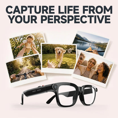 Visionray Smart Glasses - Unisex Casual Wearable, 8MP Sony Camera, 4K Photo, 1080P Video, AI Voice Assistant, Real-Time Translation, Bluetooth Open-Ear Audio, Photochromic Lenses